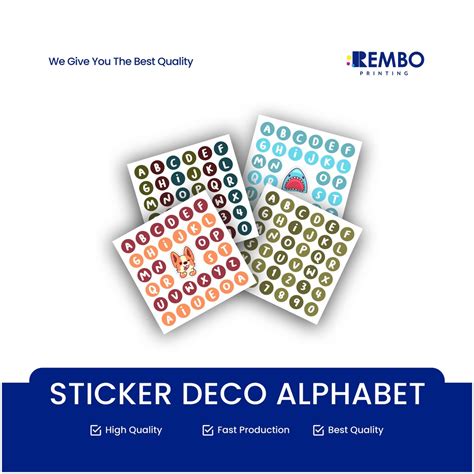 Jual Sticker Deco Alphabet Sticker Aesthetic Stiker Huruf Deco Sticker Stiker Alfabet