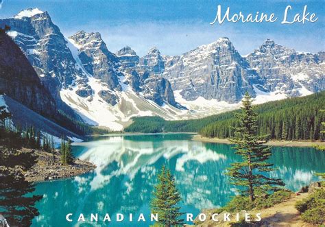 A Journey Of Postcards Moraine Lake In Banff National