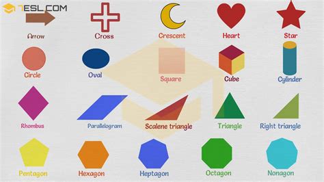 Shapes Different Shape Names With Useful List Types 7esl