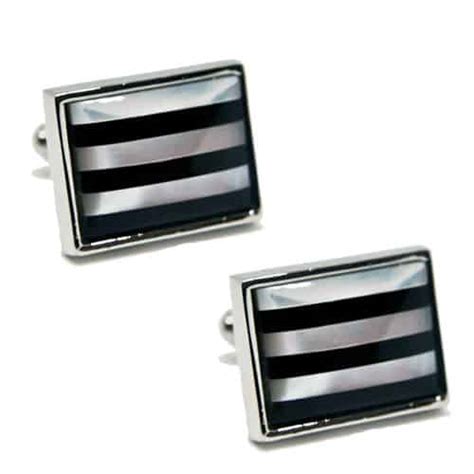 Mother Of Pearl Horizontal Stripes Cufflinks The Cufflink Club Adelaide