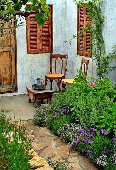 French Rustic Garden Small Courtyard Gardens French Country Garden