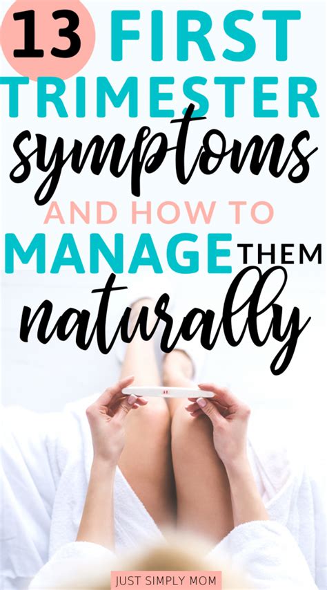 Symptoms Of The First Trimester Of Pregnancy And How To Manage Them Naturally Just Simply Mom
