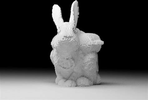 Free 3d File 8 Bit Pixel Pixelized Jetpack Bunny With Dissolvable Material・3d Printing Model