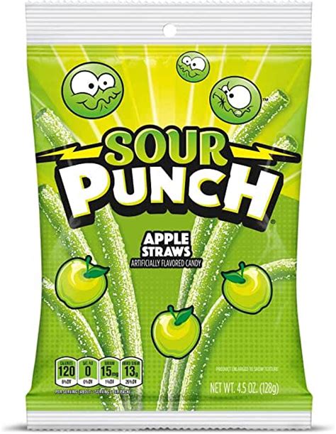 Green Sour Punch Straws