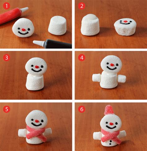 How To Make Marshmallow Snowmen Get Crafty • Happythought