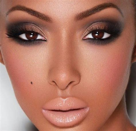 smokey eye nude lips dark skin eye looks pinterest nude lip lips and eye