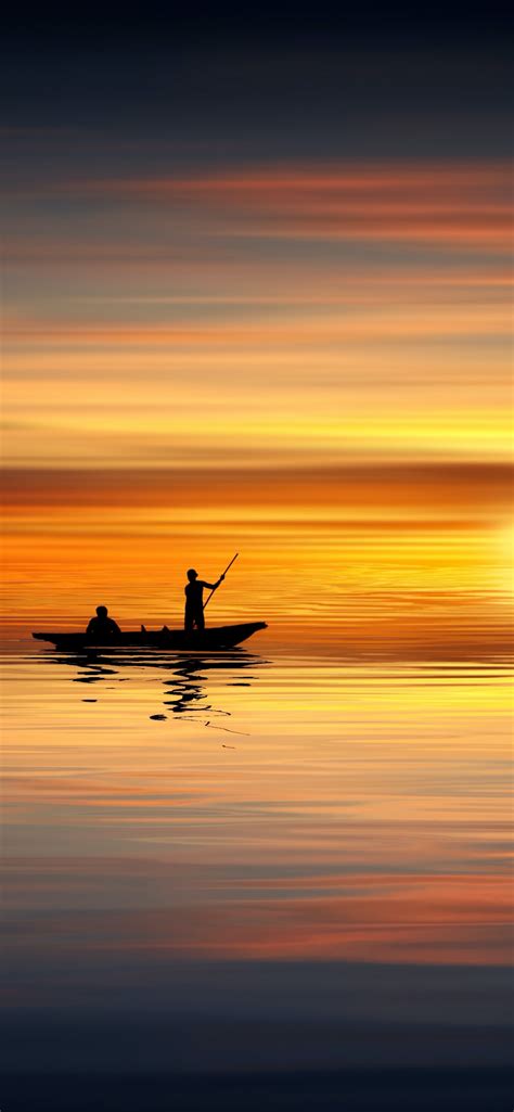 Seascape Wallpaper 4k Dawn Dusk Evening Boating Reflections 5k