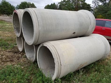 Lot Of 5 Concrete Culvert Pipe 33 Inch Diameter Jordan Truck