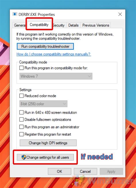 How To Change Windows 10 Compatibility Mode Settings Winbuzzer