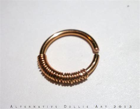 Copper Coil Nose Ring 16g Jewelry Nose Ring Unique Jewelry
