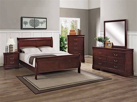 With unique, intricate details engrained in the surface and interior of these chests, you can enjoy its beauty and design while also storing away things like extra blankets. Louis Phillip Cherry Finish 6-PC Bedroom Set | Bedroom set ...