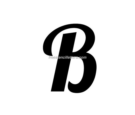 Best Images Of Printable Letter Stencil B Free Printable Cursive Letter Stencils Free