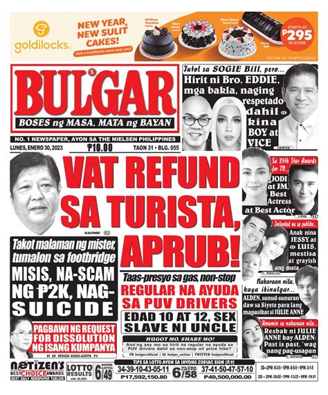 Bulgar Newspapertabloid January 30 2023 Digital