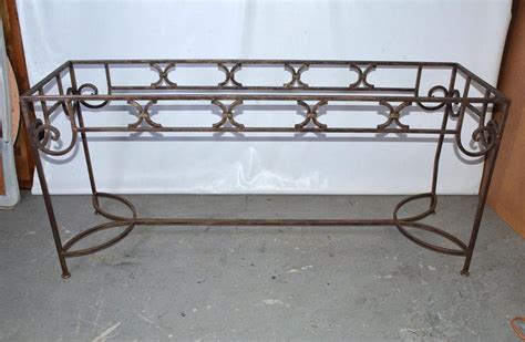 Vintage Wrought Iron With Gold Gilt Finish Console Table Or Server Base