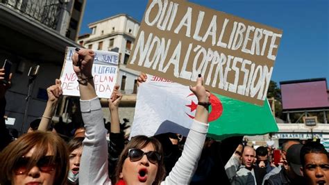 Thousands Call For Algerias President To Step Down In Largest Protests