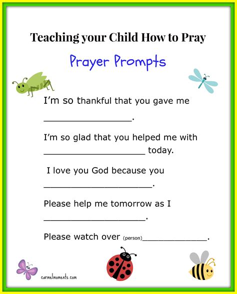 Teaching Your Child How To Pray Free Printable Bible Lessons For