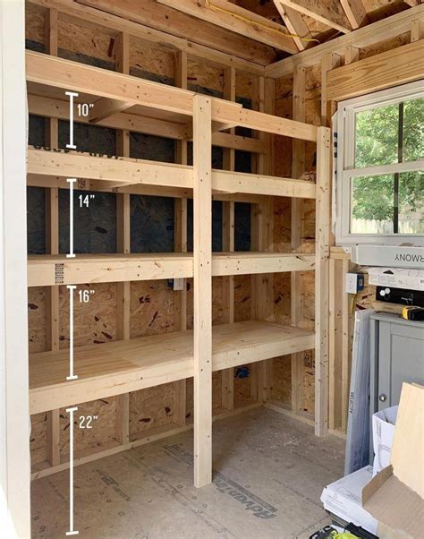 #shedideas | Shed shelving, Shed interior, Storage shed organization