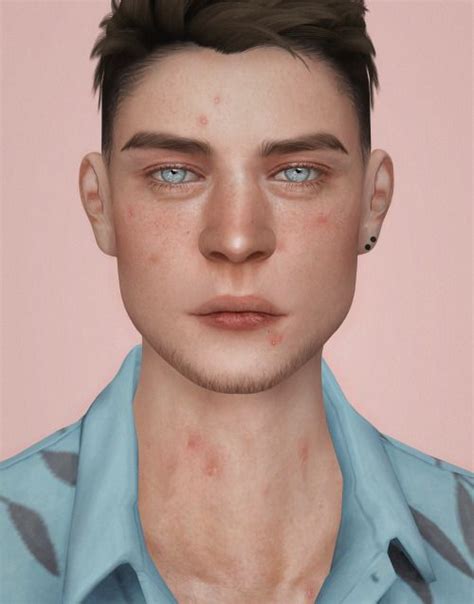 Pin By Kazuaru On Sims 4 Cc Finds The Sims 4 Skin Guys Eyebrows Sims