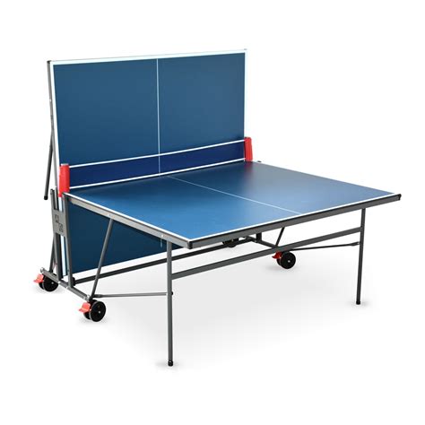 Table De Ping Pong Indoor Bleue Avec Sa Housse Table Pliable Avec 2 Raquettes Et 3 Balles Pour