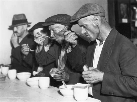 Men Eating Soup During Great Depression HistoryNet