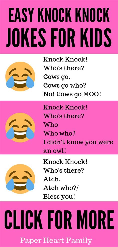 Pin On Knock Knock Jokes For Kids