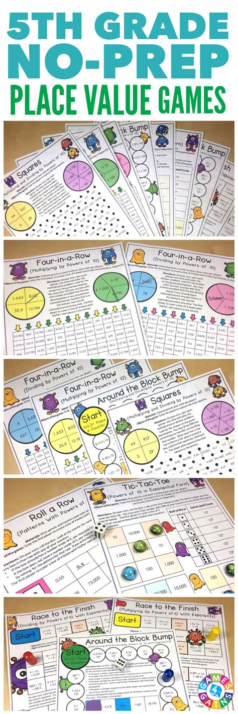 75 Fun Math Games Printable 5th Grade Worksheets