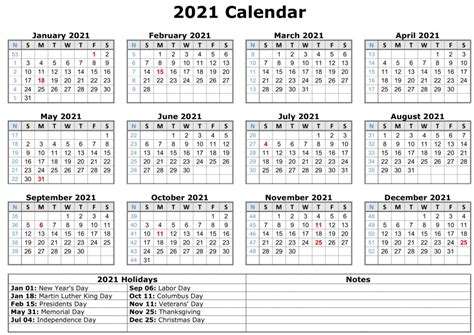 2021 blank and printable word calendar template. Download Free Printable 2021 Calendar With Holidays - Easy Print Calendar