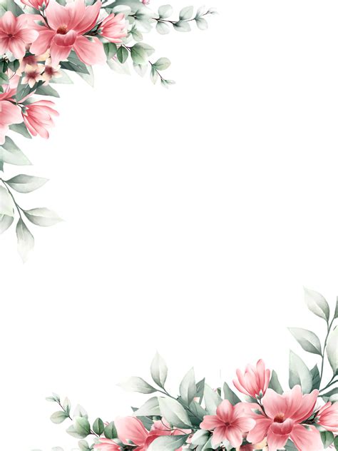 Background With Flower Border Elegant Design