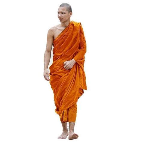 Thai Buddhist Monk Full Robe Set 7 Pcs Theravada Priest Preacher Novice