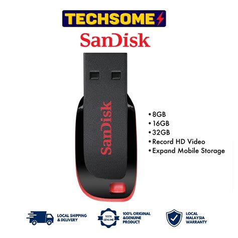 Sandisk Cruzer Blade Cz50 Usb Flash Drive 8gb 16gb 32gb 64gb