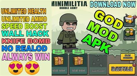 Mini Militia God Mod Apk Install The Latest Version Unlimited Everything