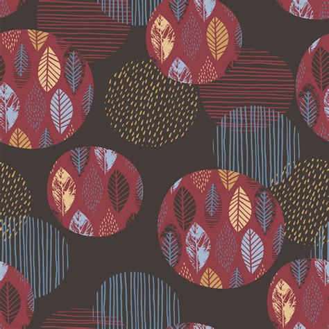 Abstract Autumn Seamless Pattern With Leaves 286879 Vector Art At Vecteezy