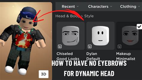 How To Remove Eyebrows In Dynamic Heads In Roblox Youtube
