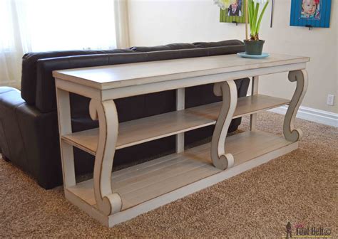 Console Table With Scroll Legs Her Tool Belt