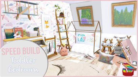 The Sims 4 Speed Build Cluttered Toddler Bedroom Cc Links Youtube