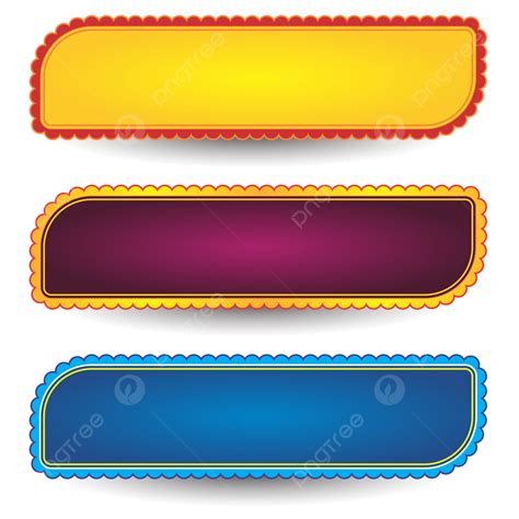 Colorful Heading Text Shape Banner Vector Shape Banner Vector Png
