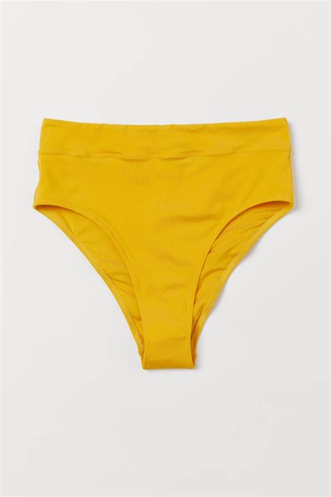Bikini Bottoms High Waist Yellow Ladies Handm Us