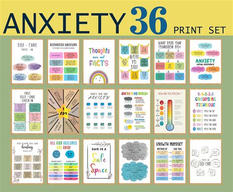 36 Anxiety Coping Statements Anxiety Help Management Mental Etsy
