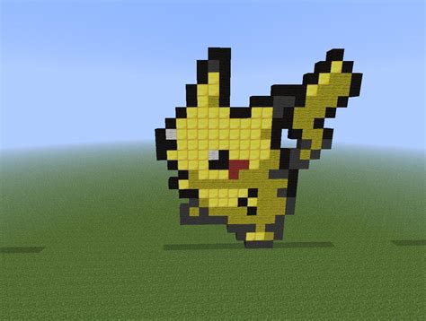 Pokemon Pixel Art Pikachu Minecraft Draw Metro