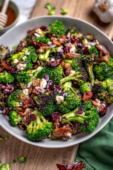 Pour the dressing over the mixture and toss until well mixed. Charred Broccoli Salad with Hot Honey Dressing - Host The ...
