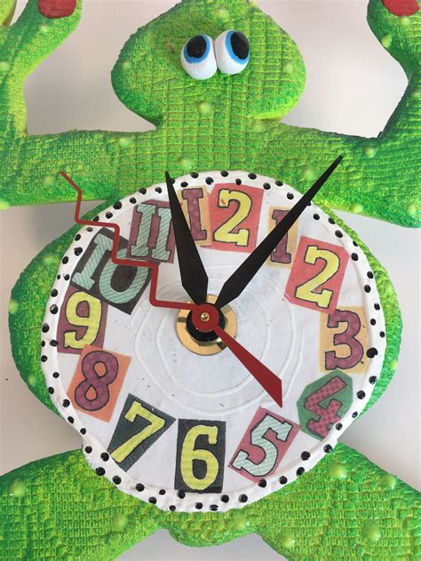 Kids Wall Clockunique Clockhandmade Clock Frog Clock Unique Wall