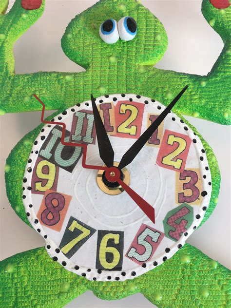 Kids Wall Clock,Unique Clock,Handmade clock, Frog Clock, Unique wall