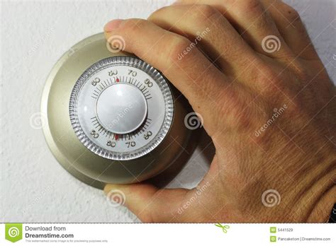 Setting thermostat stock image. Image of climate, cool - 5441529