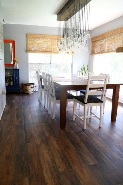 Mop the floor and follow up with a soft dry cloth immediately afterward. Vinyl (fake wood) flooring in the dining room | Love ...