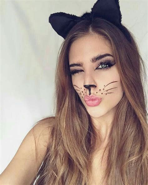 Pin De Teresa Guzman Em Bonito Maquiagem Gatinho Maquiagem De Gato Para Halloween Fantasias