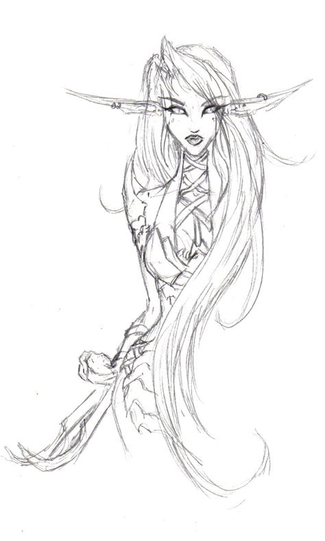 Elf Sketch By Destiny Twilight On Deviantart