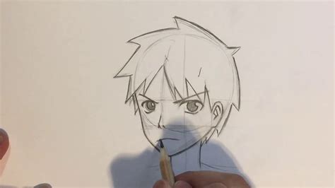 How To Draw Anime Boy Face 34 View No Timelapse Youtube