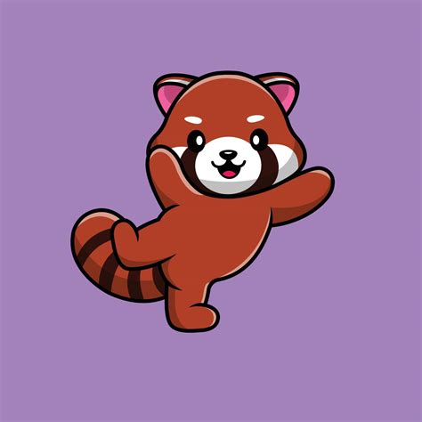 Cute Red Panda Vector Icon Illustration 4615561 Vector Art At Vecteezy