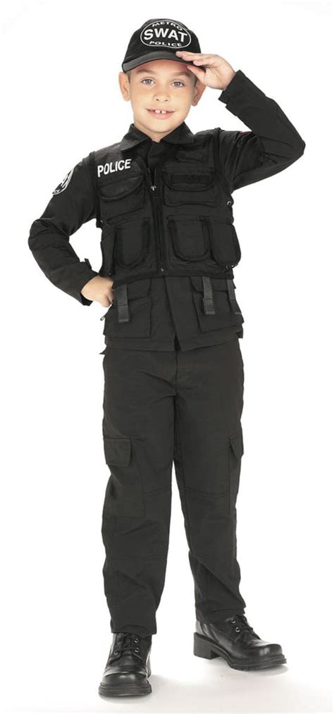 Boys Swat Police Costume Halloween Costumes 4u Kids Costumes