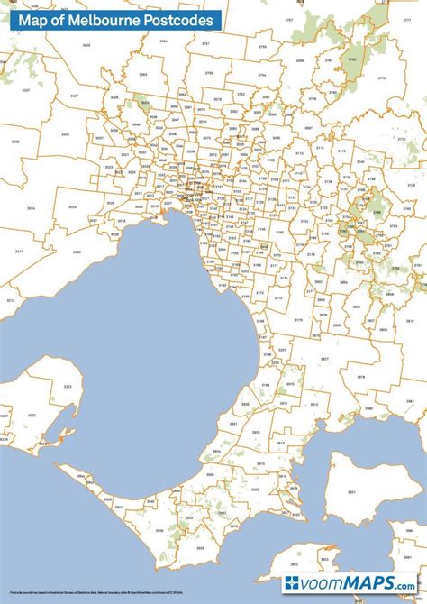 Map Of Melbourne Postcode Zip Code And Postcodes Of Melbourne
